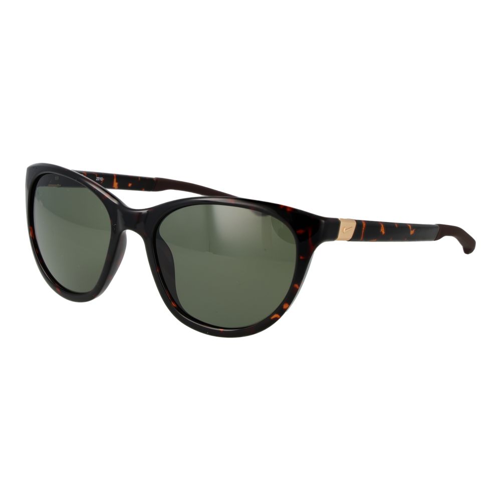Sunglasses by Nike for women in black features an ethereal full-rim cat-eye frame design with black coloured frame frames and non-polarized category-3-dark-tint lens for a ethereal finish.