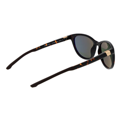 Sunglasses by Nike for women in black features an ethereal full-rim cat-eye frame design with black coloured frame frames and non-polarized category-3-dark-tint lens for a ethereal finish.