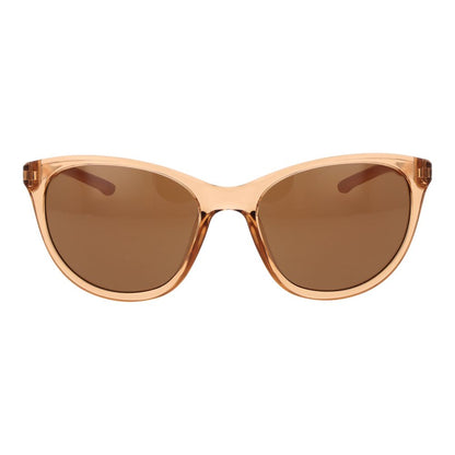 Sunglasses by Nike for women in and beige presents a sumptuous silhouette, featuring beige coloured frame and full-rim cat-eye frame design with non-polarized category-3-dark-tint lens for a sumptuous look.