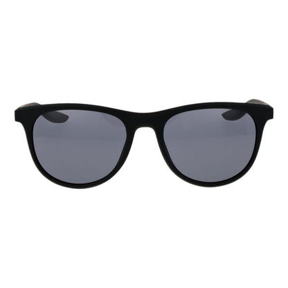 Sunglasses by Nike for unisex in plastic black features an ethereal full-rim round frame design with black coloured frame frames and non-polarized category-3-dark-tint lens for a ethereal finish.
