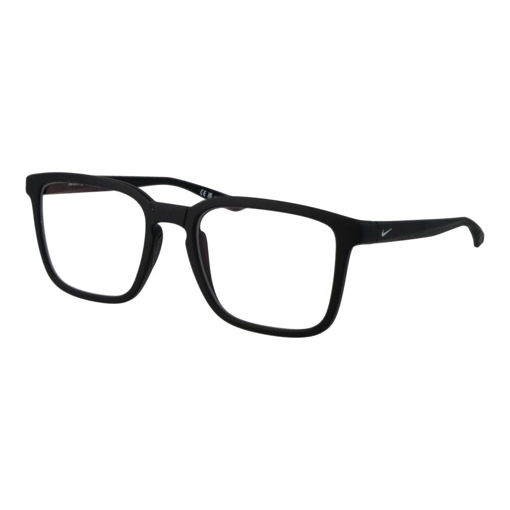 Sunglasses by Nike for men in plastic black features an ethereal rectangle full-rim frame design with black coloured frame frames and non-polarized lens for a ethereal finish.