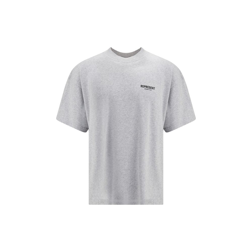 T-Shirt by Represent for men in cotton gray, patterned & monogram features an edgy silhouette, meticulously detailed with a sophisticated and crew neckline for a truly edgy finish.
