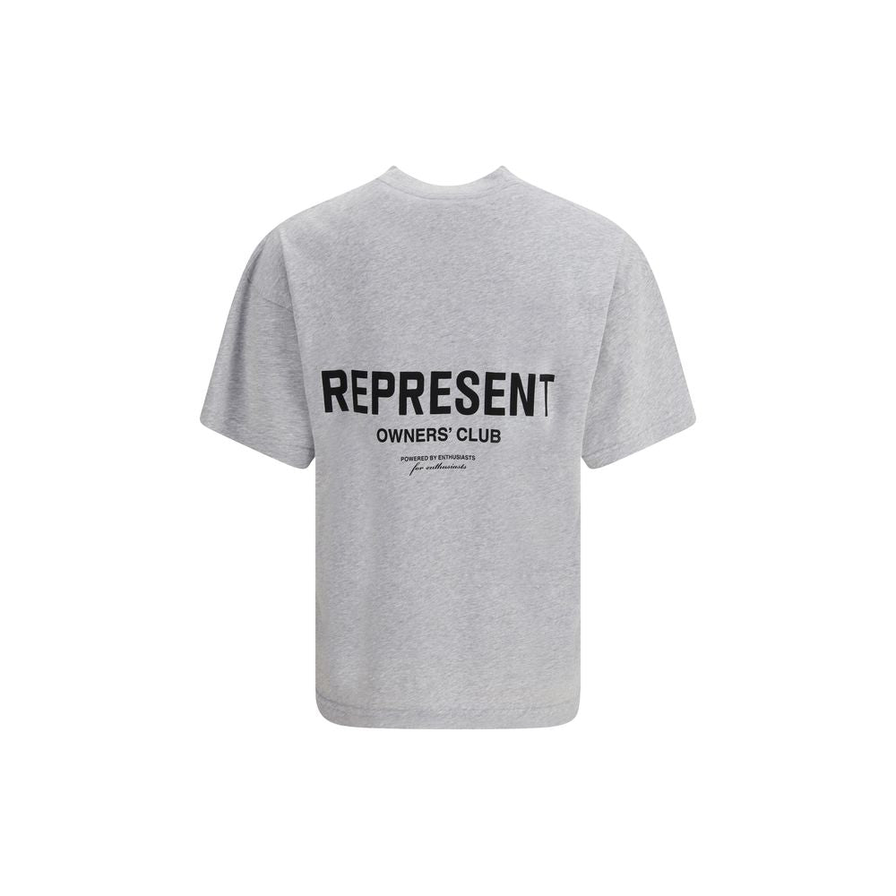 T-Shirt by Represent for men in cotton gray, patterned & monogram showcases a chic silhouette, artfully detailed with a chic crew neckline and for a chic finish.