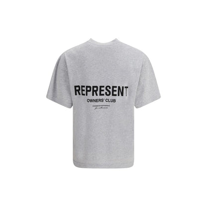 T-Shirt by Represent for men in cotton gray, patterned & monogram showcases a chic silhouette, artfully detailed with a chic crew neckline and for a chic finish.
