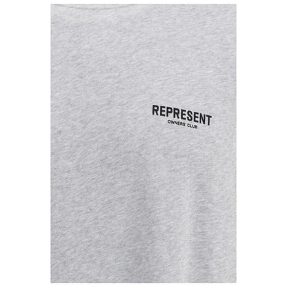 T-Shirt by Represent for men in cotton gray, patterned & monogram features a plush silhouette, showcasing a sophisticated and for a truly plush finish.