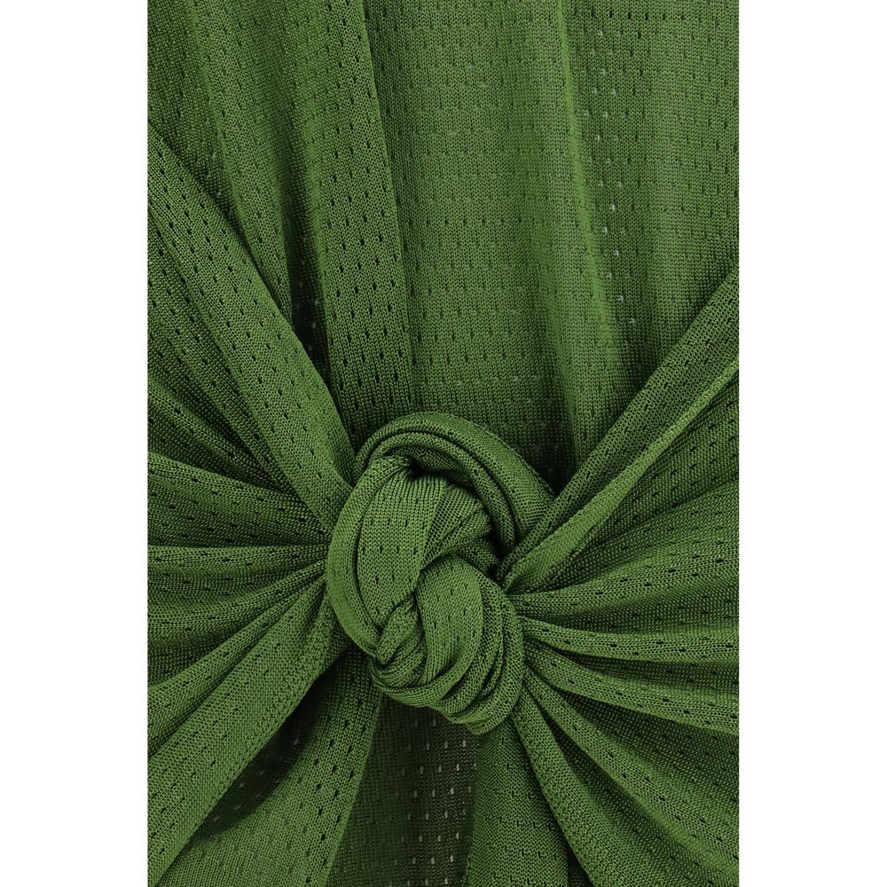 Dress by The Attico for women in viscose bicolour & patterned features an magnificent silhouette, artfully detailed with a magnificent and that flows into an magnificent short mini.