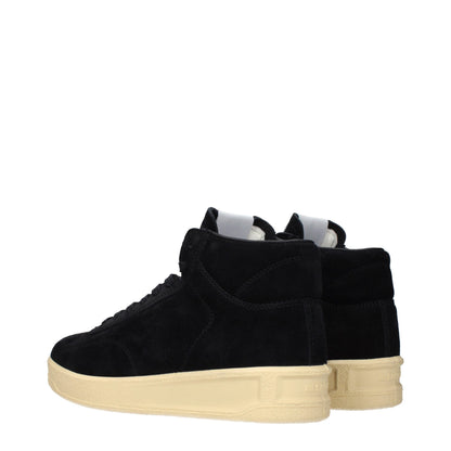 Sneakers by Jil Sander for men in suede leather black features an timeless silhouette from the Men's High Top Suede Leather Sneakers collection, showcasing a signature high-top style with an timeless finish.