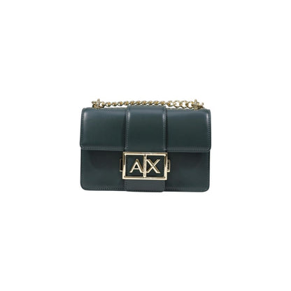 Large Messenger Handbag by Armani Exchange for women in polyester green & signature features an refined silhouette, showcasing a secure , ample , and versatile adjustable-strap for a sophisticated refined aesthetic.