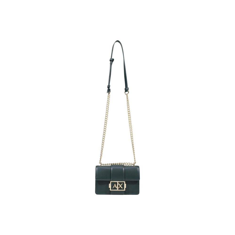 Large Messenger Handbag by Armani Exchange for women in polyester green & signature presents a ornamental silhouette, showcasing a secure , ample , and versatile adjustable-strap for a ornamental finish.