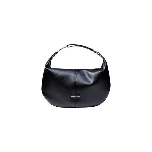 Armani Exchange Polyester Medium Shoulder Handbag - Black