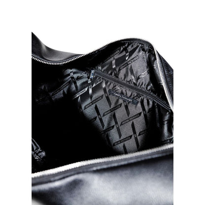 Armani Exchange Polyester Medium Shoulder Handbag - Black