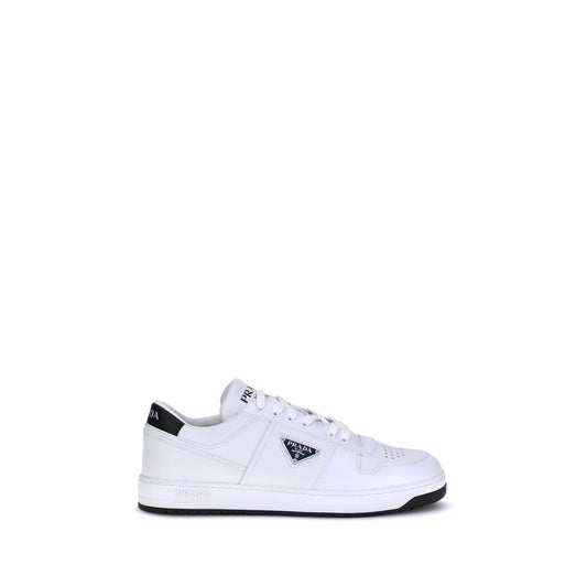 Sneakers by Prada for men in bos taurus calf leather white & signature features an versatile design from the Men's Low Top Bos Taurus Calf Leather Sneakers collection, highlighting a versatile low-top style for a premium, high-fashion look.