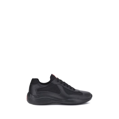 Sneakers by Prada for men in polyamide leather black features a chic design, perfectly showcasing the chic fashion style of this Men's Fashion Polyamide Leather Sneakers.