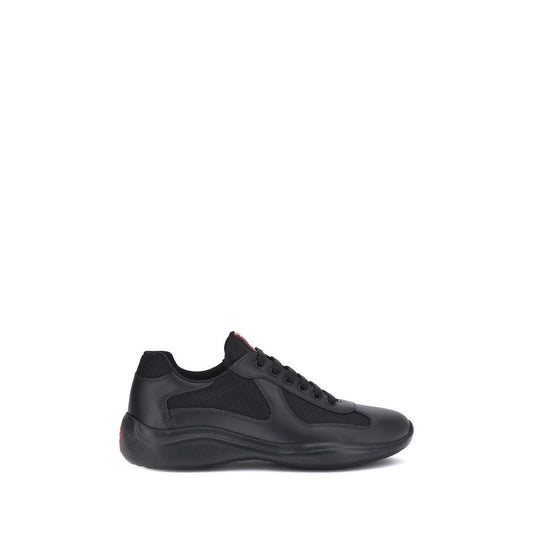 Sneakers by Prada for men in polyamide leather black features a chic design, perfectly showcasing the chic fashion style of this Men's Fashion Polyamide Leather Sneakers.