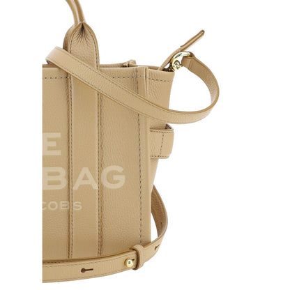 Small Crossbody Tote Handbag by Marc Jacobs for women in bos taurus calf grained leather beige & monogram features a contemporary silhouette, showcasing a secure , ample , and contemporary crossbody-strap, shoulder-strap, handle & adjustable-strap for a sophisticated look.