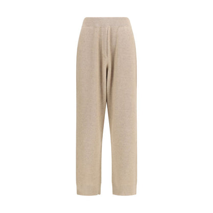 Casual Pants by Brunello Cucinelli for women in cashmere & capra leather beige presents a refined pantology silhouette, artfully defined by a refined pantology straight, regular-fit & wide, long, and a sophisticated .
