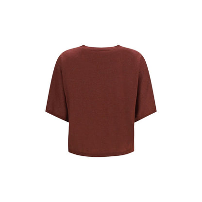 Sweatshirt by Brunello Cucinelli for women in cashmere silk & polyamide bordeaux features an magnificent silhouette, showcasing a sophisticated round neckline and detail for a truly magnificent finish.