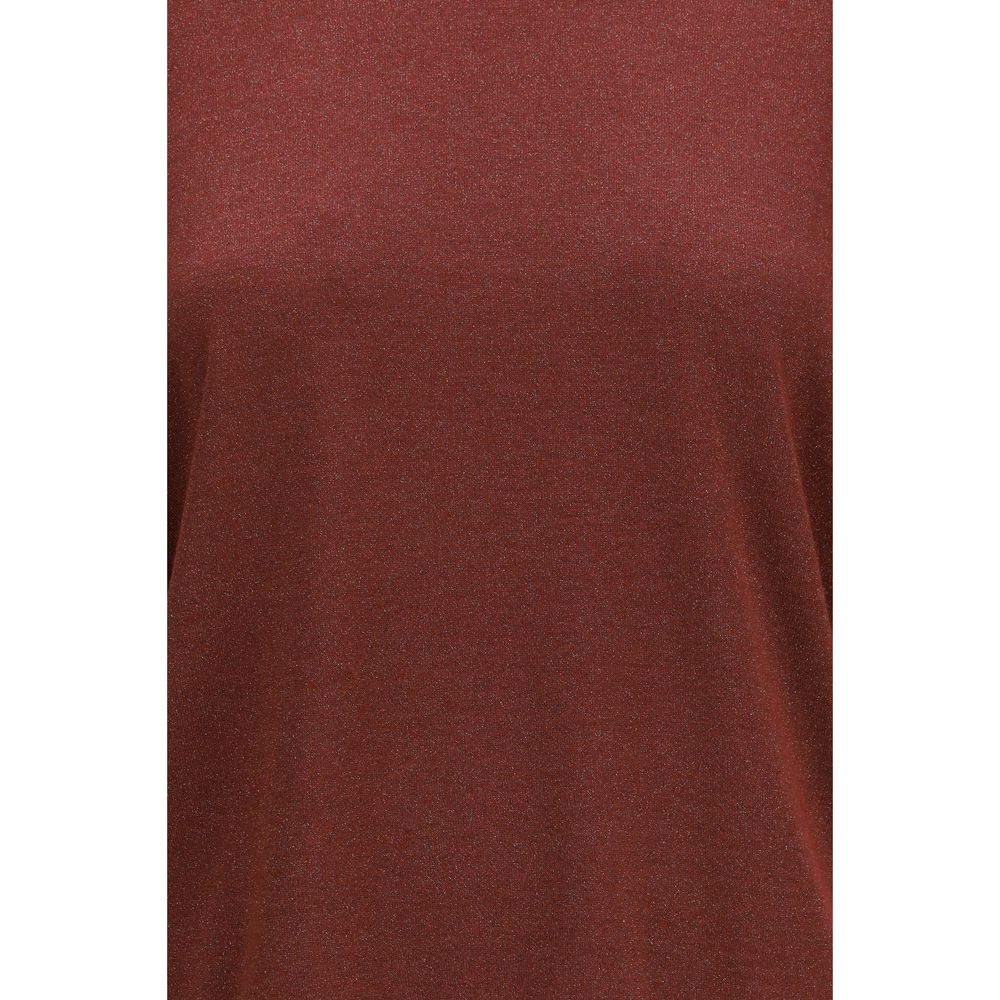 Sweatshirt by Brunello Cucinelli for women in cashmere silk & polyamide bordeaux features a unrivaled silhouette with a refined and unrivaled detailing for a sophisticated look.
