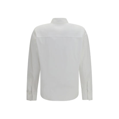 Dress Shirt by Brunello Cucinelli for women in stretch polyamide cotton white showcases a sharp silhouette, elegantly detailed with a sharp shirt-collar neckline and sharp .