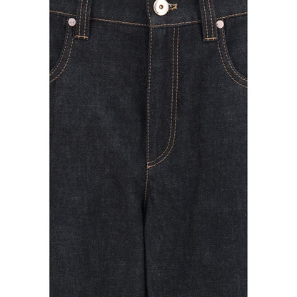 Brunello Cucinelli Blue Cotton Straight-Leg Jeans
