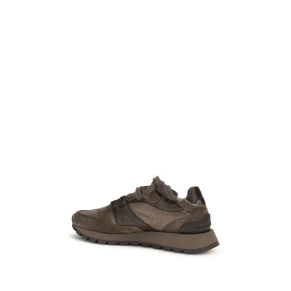 Athletic Sneakers by Brunello Cucinelli for women in bos taurus calf suede leather brown features an timeless silhouette from the Women's Athletic Bos Taurus Calf Suede Leather Sneakers collection, showcasing a timeless athletic style for a timeless look.