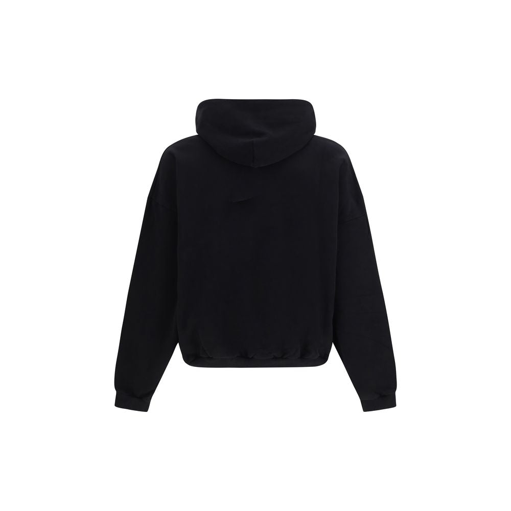 Sweatshirt Hoodie by Represent for men in cotton & carbon black showcases a city-ready silhouette, artfully detailed with a signature hooded neckline and for a city-ready finish.