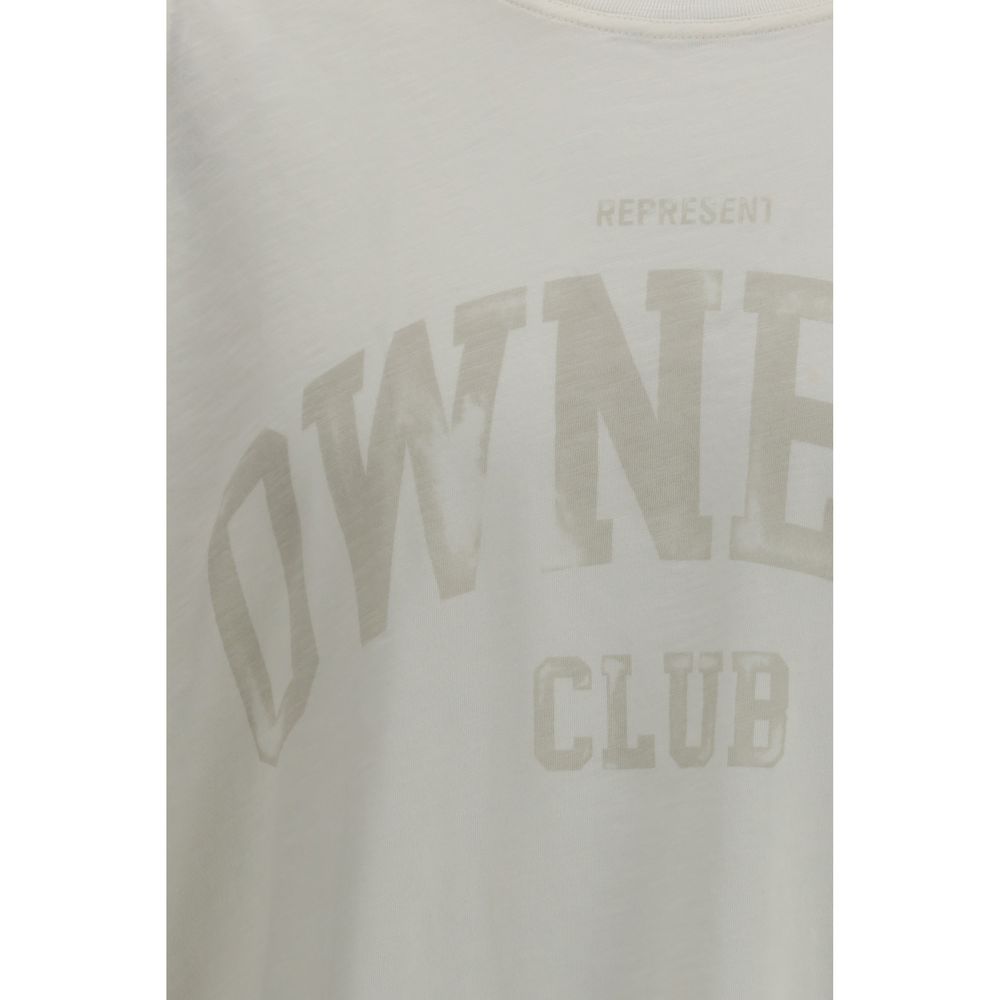 T-Shirt by Represent for men in cotton white showcases a fashionable silhouette, elegantly detailed with a fashionable and crew neckline for a sophisticated, high-fashion look.