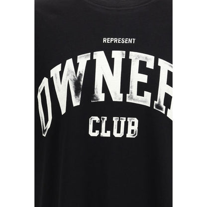 T-Shirt by Represent for men in cotton black features an edgy silhouette, meticulously detailed with a sophisticated and crew neckline for a truly edgy finish.