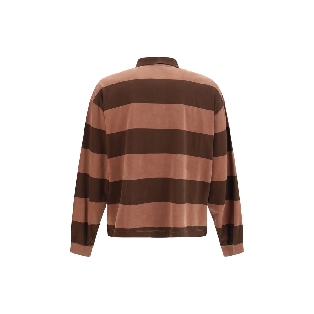 Polo Shirt by Represent for men in cotton & carbon brown & striped features a eye catching silhouette, showcasing a refined and for a eye catching finish.