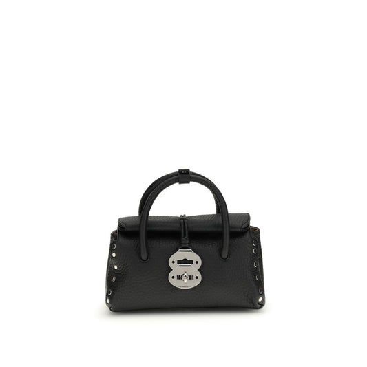 Handbag by Zanellato for women in bos taurus calf leather black presents a ornamental silhouette, showcasing a secure magnetic, buckle & roll-top, ample , and versatile shoulder-strap & adjustable-strap for a ornamental finish.