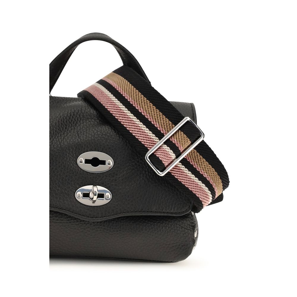 Shoulder Bag by Zanellato for women in bos taurus calf leather black & multicolor features a distinguished silhouette, showcasing a secure zipper and distinguished with versatile shoulder-strap, handle & adjustable-strap for a distinguished finish.