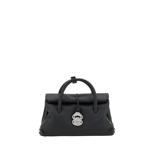 Shoulder Bag by Zanellato for women in bos taurus calf leather black showcases a enviable silhouette, artfully detailed with a secure hook, organized built-in-compartments, and versatile shoulder-strap, adjustable-strap & handle for a enviable look.