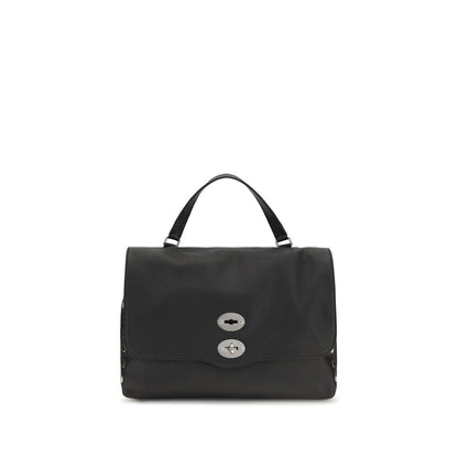 Medium Shoulder Bag by Zanellato for women in bos taurus calf leather black & multicolor showcases a enviable silhouette, artfully detailed with a secure zipper, organized , and versatile shoulder-strap, handle & adjustable-strap for a enviable look.