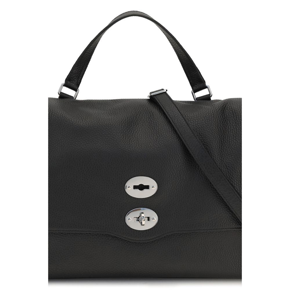 Medium Shoulder Bag by Zanellato for women in bos taurus calf leather black & multicolor features a effortless sophistication silhouette, secured by a zipper with ample and versatile shoulder-strap, handle & adjustable-strap for a effortless sophistication finish.