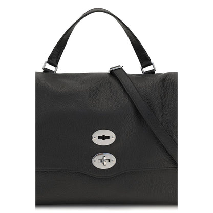 Medium Shoulder Bag by Zanellato for women in bos taurus calf leather black & multicolor features a effortless sophistication silhouette, secured by a zipper with ample and versatile shoulder-strap, handle & adjustable-strap for a effortless sophistication finish.
