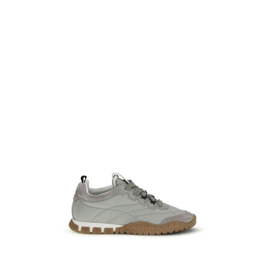 Athletic Sneakers by Miu Miu for women in eva polyamide & bos taurus suede calf leather gray features an effortless chic silhouette, showcasing the signature athletic style of the Star Women's Athletic EVA Polyamide & Bos Taurus Suede Calf Leather Sneakers collection with a truly effortless chic finish.