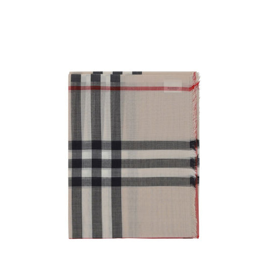 Scarf by Burberry for women in wool & silk brown & patterned presents a cosy silhouette, artfully capturing the sophisticated design and premium aesthetic of the Wool & Silk Frayed-Edge Scarf.