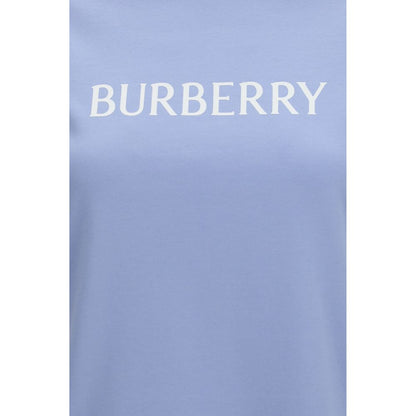 T-Shirt by Burberry for women in cotton blue features an edgy silhouette, meticulously detailed with a sophisticated and for a truly edgy finish.