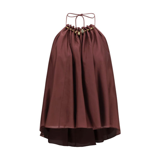 T-Shirt by Zimmermann for women in silk bordeaux showcases a unassuming silhouette, artfully detailed with a refined and unassuming sleeveless for a sophisticated, contemporary look.