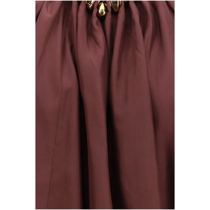 Zimmermann Bordeaux Silk Sleeveles T-Shirt