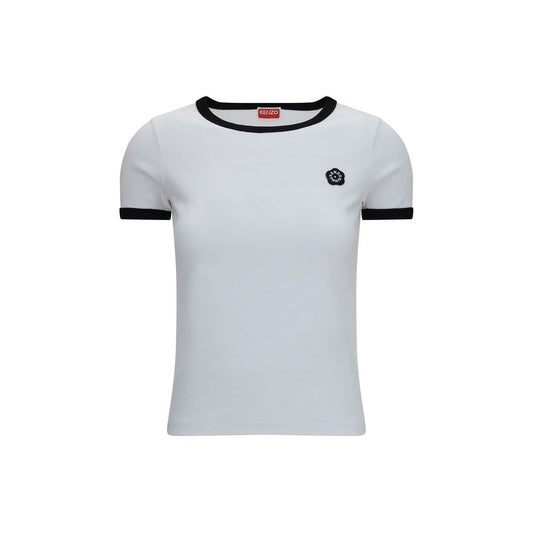 Activewear T-Shirt by Kenzo for women in cotton white features a sporty silhouette with and , showcasing innovative for a sporty finish.