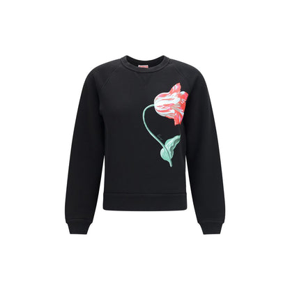 Sweatshirt by Kenzo for women in cotton black & print features a unrivaled silhouette with a refined and unrivaled detailing for a sophisticated look.