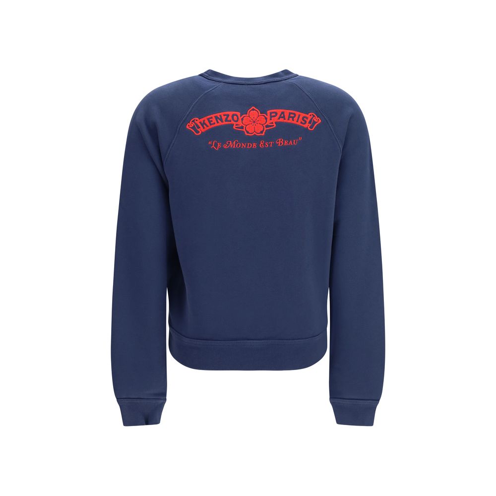Sweatshirt by Kenzo for women in cotton blue presents a smart casual silhouette, featuring a smart casual and for a sophisticated look.