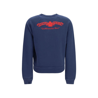 Sweatshirt by Kenzo for women in cotton blue presents a smart casual silhouette, featuring a smart casual and for a sophisticated look.