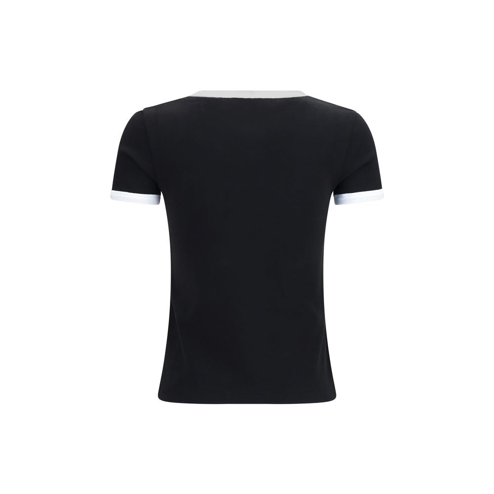 T-Shirt by Kenzo for women in cotton black showcases a dramatic silhouette, elegantly detailed with a dramatic and for a truly dramatic finish.