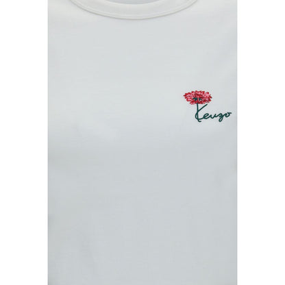T-Shirt by Kenzo for women in cotton white, floral, signature & print showcases a chic silhouette, artfully detailed with a chic and for a chic finish.