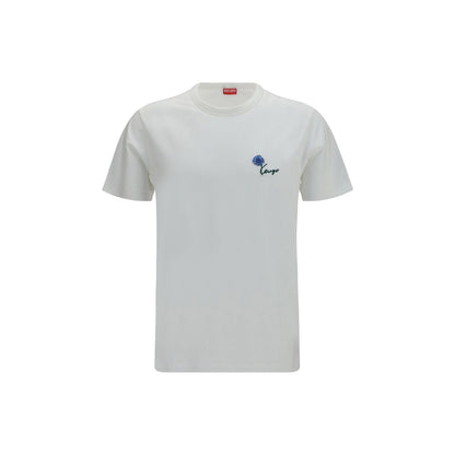 T-Shirt by Kenzo for men in cotton white & signature showcases a unassuming silhouette, artfully detailed with a refined crew neckline and unassuming short-sleeve for a sophisticated, contemporary look.