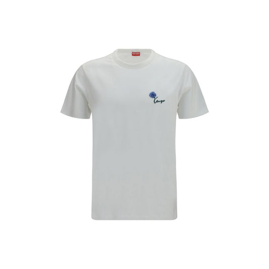 T-Shirt by Kenzo for men in cotton white & signature showcases a unassuming silhouette, artfully detailed with a refined crew neckline and unassuming short-sleeve for a sophisticated, contemporary look.