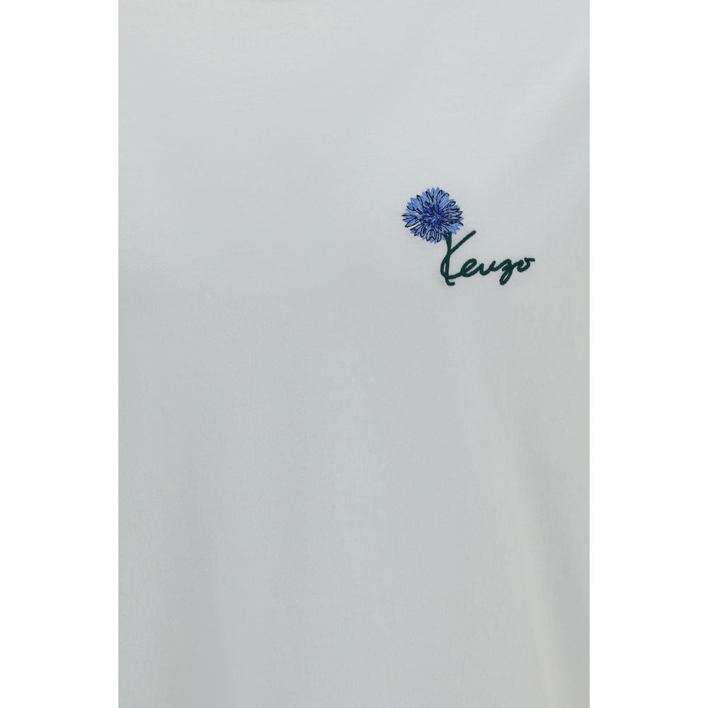 T-Shirt by Kenzo for men in cotton white & signature showcases a dramatic silhouette, elegantly detailed with a dramatic and for a truly dramatic finish.