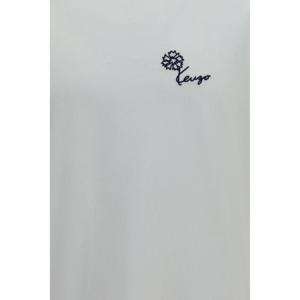 T-Shirt by Kenzo for men in cotton white, floral, signature & print showcases a dramatic silhouette, elegantly detailed with a dramatic and for a truly dramatic finish.
